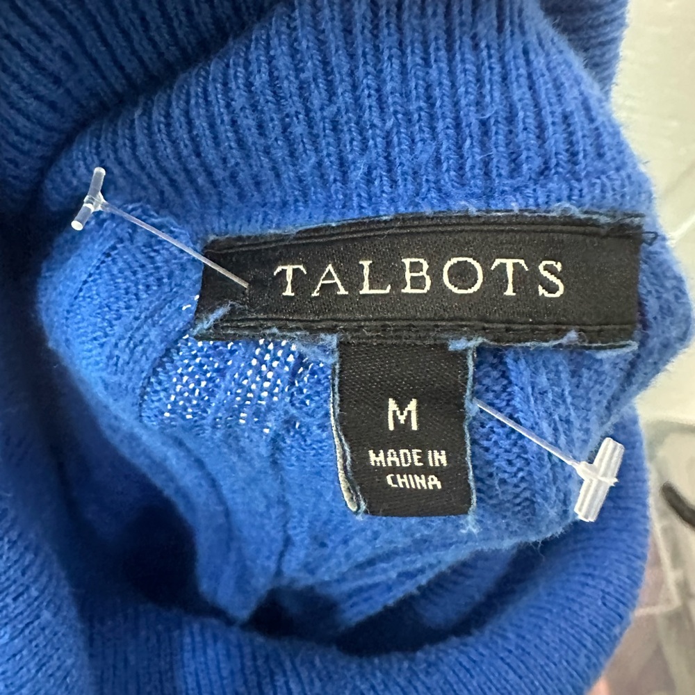Talbots Women’s Blue Turtleneck Sweater Size Medium EUC - Picture 7 of 7